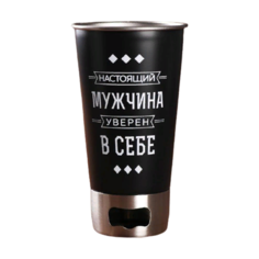 Командор Стакан Настоящий мужчина 500 мл черный