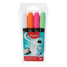 Маркеры универсальные для любой гладкой поверхности MAPED, набор 4 шт., ассорти, 2 мм, 743547