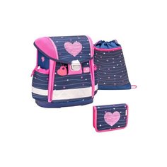 Набор Belmil Ранец Classy Simple Heart Set, пенал c 2 планками, сумка для обуви