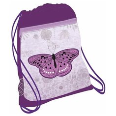 Мешок-рюкзак для обуви Belmil Shiny Butterfly, с вент. сеткой и объем. карм. на молн., 35х43 см