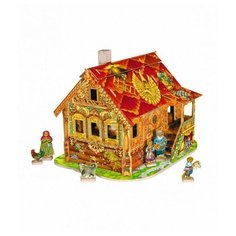 Сборная модель Умная Бумага Красная изба, домик с героями УмБум206-02