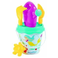 Набор для песка Ecoiffier Ведерко с русалкой, с аксесс., 17 см 676