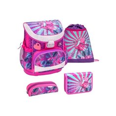 Набор Belmil Ранец Mini-Fit Tropical Flamingo Set, пенал c 2 планками, пенал-косметичка, сумка для обуви