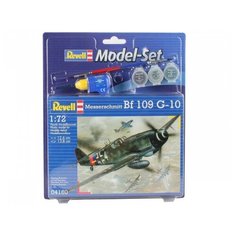 Сборная модель Revell Истребитель Messerschmitt Bf 109 G-10, 1/72, подарочный набор 64160