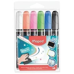 Набор маркеров Maped, универсальные, для любой поверхности, 6 штук, 2 мм