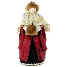 Кукла коллекционная Потешного промысла Боярыня в зимней одежде с муфтой. Потешный промысел