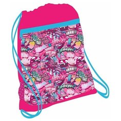 Мешок-рюкзак для обуви Belmil Girl Power, с вент. сеткой и объем. карм. на молн., 35х43 см