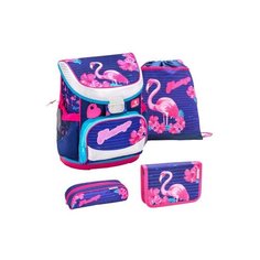 Набор Belmil Ранец Mini-Fit Flamingo Set, пенал c 2 планками, пенал-косметичка, сумка для обуви