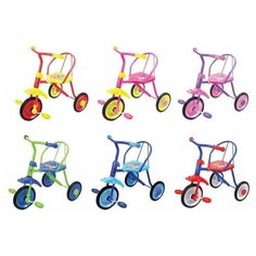 Велосипед Moby Kids Друзья, 3х-кол., 9/8 кол., 6 цветов, двухцветные