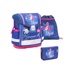 Набор Belmil Ранец Classy Mermaid Blue Set, пенал c 2 планками, сумка для обуви