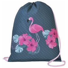 Мешок-рюкзак для обуви Belmil Flamingo Paradise, с вент. сеткой, 35х43 см