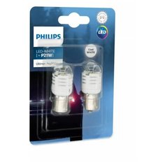 Лампа светодиодные P21W 12V-LED (BA15s) 6000K 1.75W White Ultinon Pro3000 LED (к.уп.2шт.) Philips