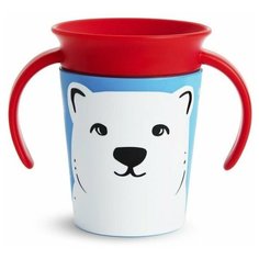 Поильник-непроливайка Munchkin Miracle 360° ЭКО, с ручками, Арктический медведь, 177 мл