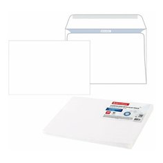 Конверты С4 (229х324 мм), клеевой слой, внутренняя запечатка, 90 г/м2, комплект 50 шт., BRAUBERG, 112176, С4НКР-50(BRAUBE