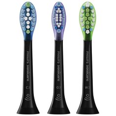 Насадка Philips Sonicare C3 Premium Plaque Defence HX9073/33 для звуковой щетки, черный, 3 шт.