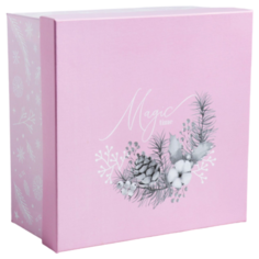 Коробка подарочная Дарите счастье Magic time 20 х 11 х 20 см розовый