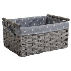 Доляна Корзина для хранения Маргаритки 30х21х17 см серый