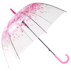 Зонт-трость полуавтомат Эврика Цветы малый 97505/97506 красный