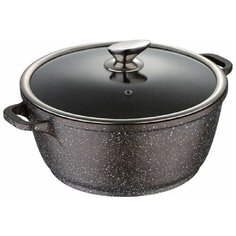 Кастрюля с крышкой Greenberg, GB-324, 26 см, гранит, 4,9 л