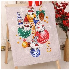 Полотенце рогожка Гномики рис.3 (пакет) 45х60см, хлопок 100%, 170г/м2 5199400 Domo Vita