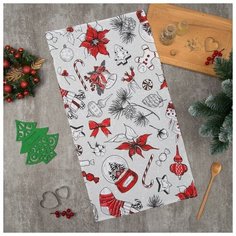 Полотенце "Доляна" Новогоднее настроение 40х70 см, 100% хлопок, 164 г/м2 4478718