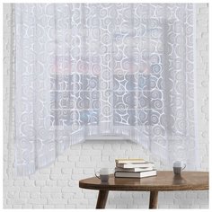 Штора арт.Р.Е737НК цв белый ш250*в160см, 100% п/э (шторная лента) 1138057