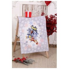 Полотенце рогожка Морозко рис.1 (пакет) 45х60см, хлопок 100%, 170г/м2 5199434 Domo Vita