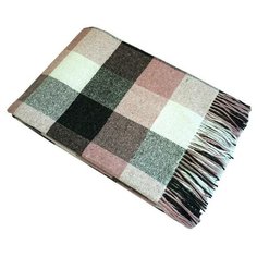 Плед Шанхай, 140х200см бел/антр/роз рап.8 шерсть 40%, ПАН 40%, хл 20% 5572882 Vladi