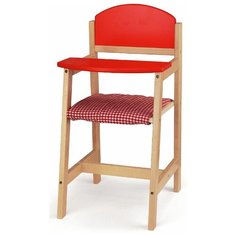 Кукольный стульчик Viga для кормления, красный, в коробке 50280FSC