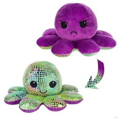 Мягкая игрушка Fancy Осьминожка, зеленый/фиолетовый, 10 см ОSМI0UZ