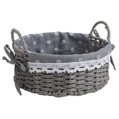 Доляна Корзина для хранения Маргаритки 25х25х15 см серый