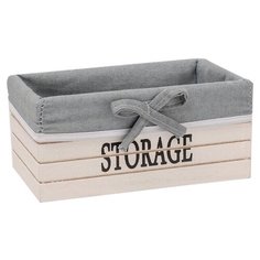 Доляна Короб для хранения STORAGE, 24 х 16 х 10 см белый