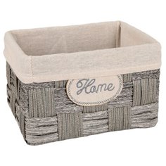 Доляна Корзина для хранения Уютный дом 15 х 24 х 19 см серый