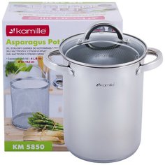 Кастрюля для спаржи 4л Ø16*21см из нержавеющей стали Kamille