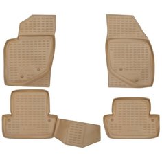 Коврики в салон VOLVO S60 2001-2009, 4 шт. (полиуретан, бежевые) Element