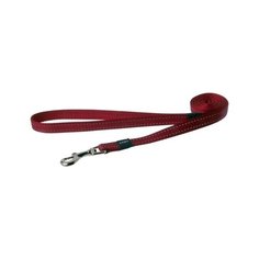 Rogz удлиненный поводок серия utility, размер l, ширина 2 см, длина 1,8м, красный (fixed long lead) hll06c, 0,150 кг