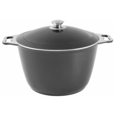 Kukmara Кастрюля литая Kukmara к81 8,0л с крышкой декоративное черное покрытие черная литой алюминий