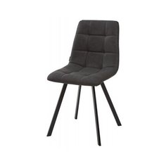 Стул CHILLI SQUARE (4 штуки) / антрацит, PU, черный металлический каркас / RU-08 / стул М-Сити для кухни, для гостиной / М-City