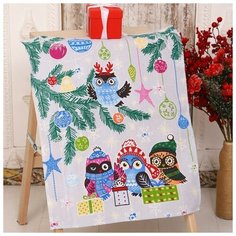 Полотенце вафельное Совята рис.1 (пакет) 45х60см, хлопок 100%, 170г/м2 5199395 Domo Vita