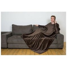 Плед с рукавами шоколад 150х200 см, 27х52 см, аэрософт 190 гр/м 4580281 Pavlina