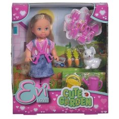 Кукла Simba Еви, в саду, с питомцем, 12 см 5733442