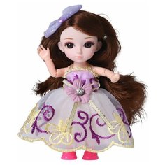 Кукла шарнирная Funky Toys Малышка Лили, брюнетка, с расческой, 16 см 72002