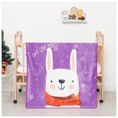 Плед Крошка Я "Заяц" 100*140 см, велсофт, 100% пэ 4583557