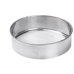 Сито для муки, из нержавеющей стали, серебристый, 4,7х15х15 см, Kitchen Angel KA-SFT-01
