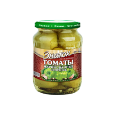 Томаты маринованные зеленые (0,680 кг) стекло Знаток