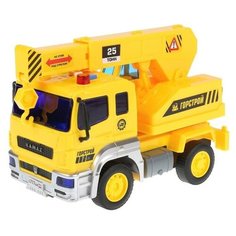 Машинка Технопарк КамАЗ автокран инерционный, свет, звук KAM-17PL-CRA