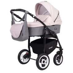 Коляска DREAM (3-в-1) (BartPlast) 03 серый-розовый Teddy