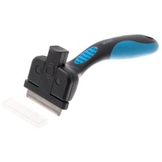 Дешеддер DeLIGHT самоочищающийся с кнопкой малый 43 зуба 62443S /Расческа-триммер/ Триммер/Фурминатор/Расчёска