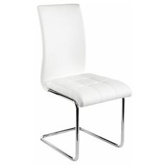 Стул Woodville Merano, металл/искусственная кожа, цвет: белый