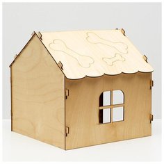 Домик Пушистое счастье для маленьких пород собак и кошек, 36*35*36 см